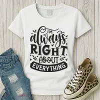 I’M Always Right About Everything Women's T-Shirt thumb 3