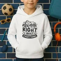 I’M Always Right About Everything Kids Hoodie thumb 2