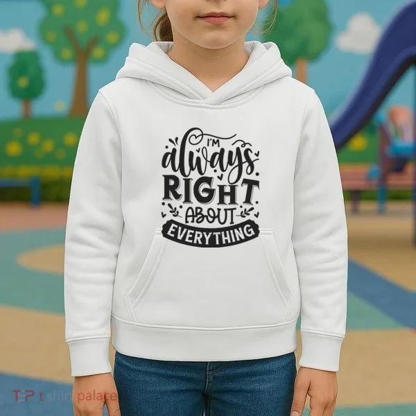 I’M Always Right About Everything Kids Hoodie