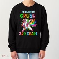 I Am Ready To Crush 3rd Grade Dabbing Unicorn Back To School Women's Sweatshirt thumb 0