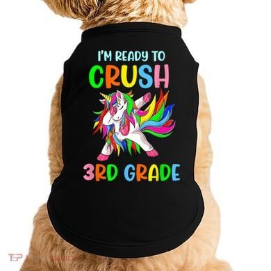 I Am Ready To Crush 3rd Grade Dabbing Unicorn Back To School Doggie Tank