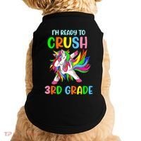 I Am Ready To Crush 3rd Grade Dabbing Unicorn Back To School Doggie Tank thumb 0