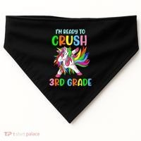 I Am Ready To Crush 3rd Grade Dabbing Unicorn Back To School USA-Made Doggie Bandana thumb 0