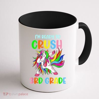 I Am Ready To Crush 3rd Grade Dabbing Unicorn Back To School Coffee Mug back