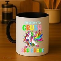 I Am Ready To Crush 3rd Grade Dabbing Unicorn Back To School Coffee Mug thumb 4