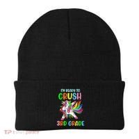 I Am Ready To Crush 3rd Grade Dabbing Unicorn Back To School Beanie thumb 0