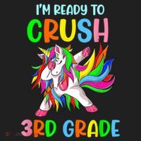 I Am Ready To Crush 3rd Grade Dabbing Unicorn Back To School Beanie thumb 2