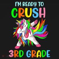 I Am Ready To Crush 3rd Grade Dabbing Unicorn Back To School Women's Hoodie thumb 2