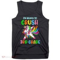 I Am Ready To Crush 3rd Grade Dabbing Unicorn Back To School Tank Top thumb 0