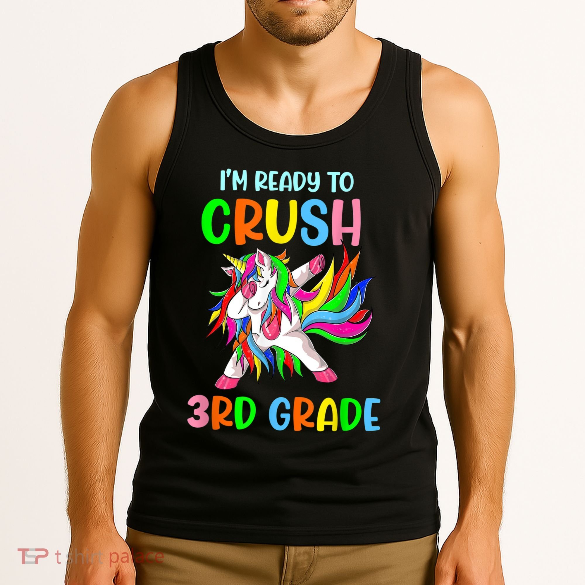I Am Ready To Crush 3rd Grade Dabbing Unicorn Back To School Tank Top