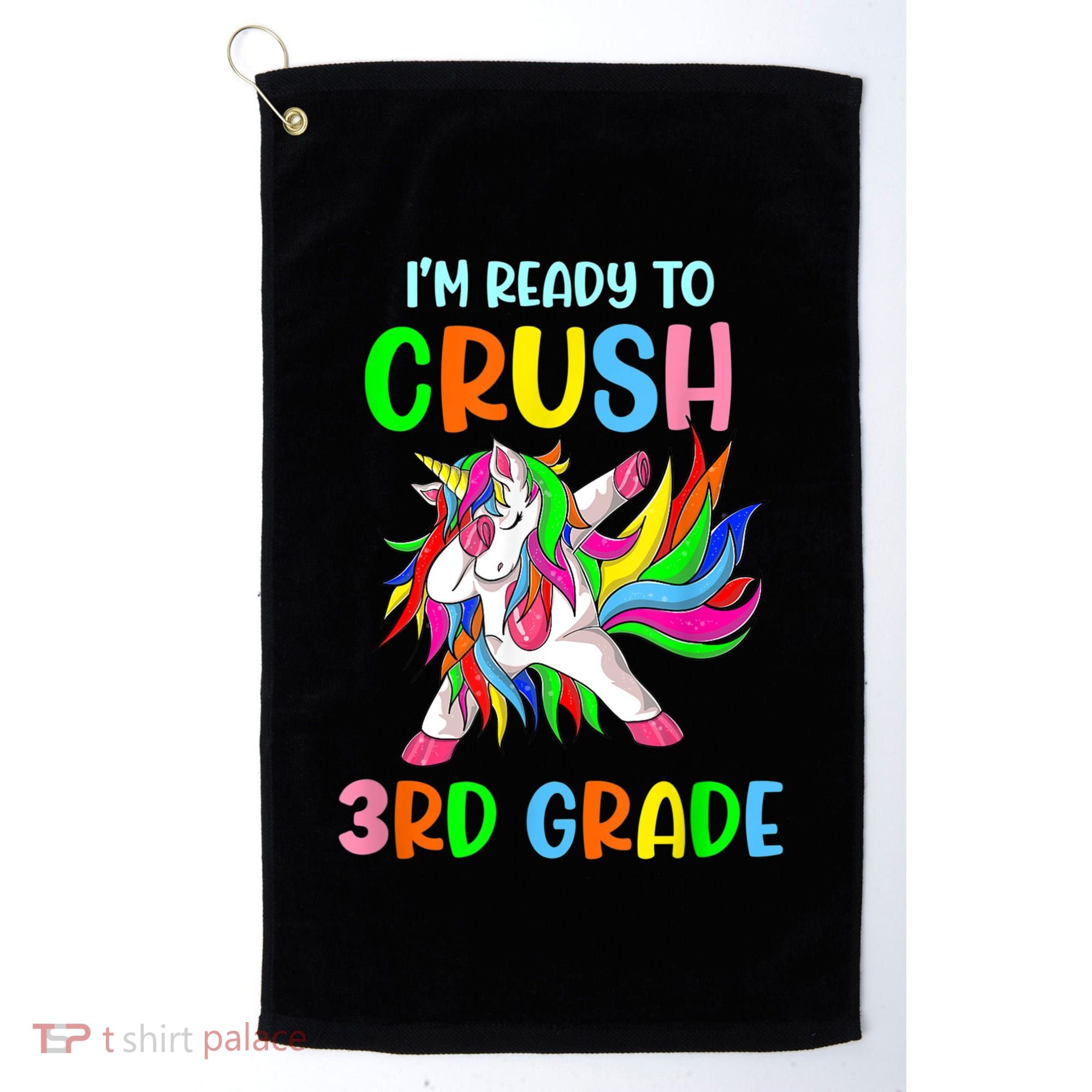 I Am Ready To Crush 3rd Grade Dabbing Unicorn Back To School Golf Towel