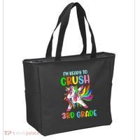I Am Ready To Crush 3rd Grade Dabbing Unicorn Back To School Tote Bag thumb 2