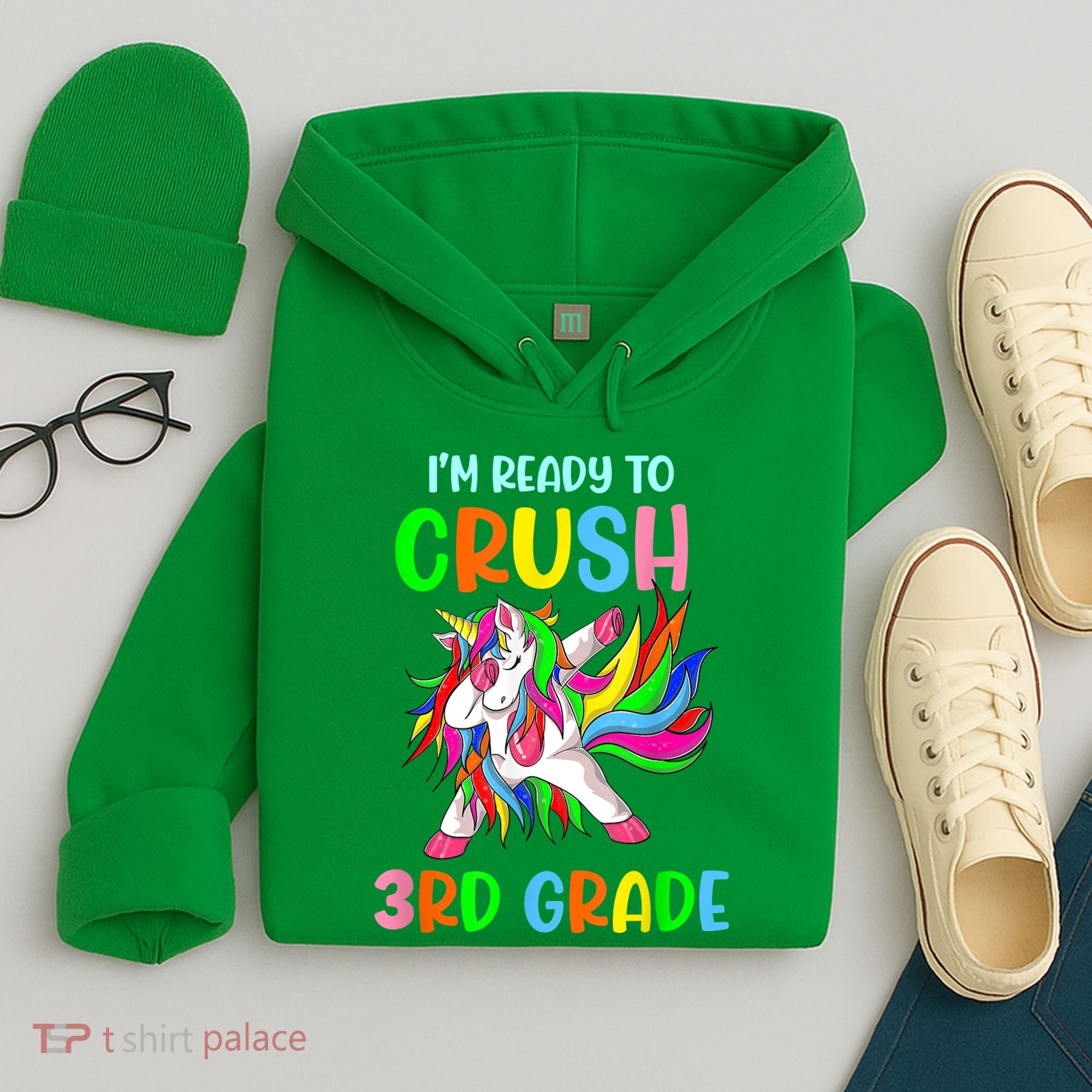 I Am Ready To Crush 3rd Grade Dabbing Unicorn Back To School Hoodie