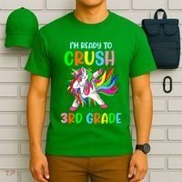 I Am Ready To Crush 3rd Grade Dabbing Unicorn Back To School T-Shirt thumb 6