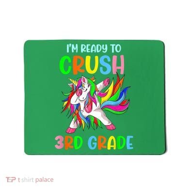 I Am Ready To Crush 3rd Grade Dabbing Unicorn Back To School Mousepad