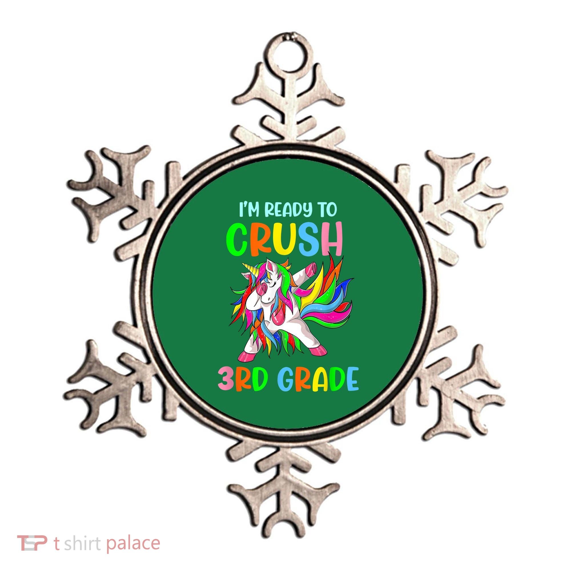 I Am Ready To Crush 3rd Grade Dabbing Unicorn Back To School Ornament