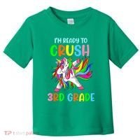 I Am Ready To Crush 3rd Grade Dabbing Unicorn Back To School Toddler T-Shirt thumb 0