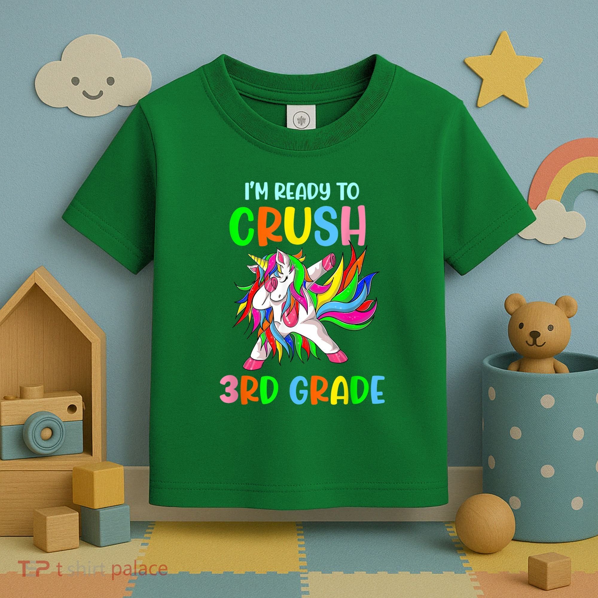 I Am Ready To Crush 3rd Grade Dabbing Unicorn Back To School Toddler T-Shirt