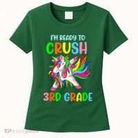 I Am Ready To Crush 3rd Grade Dabbing Unicorn Back To School Women's T-Shirt thumb 0