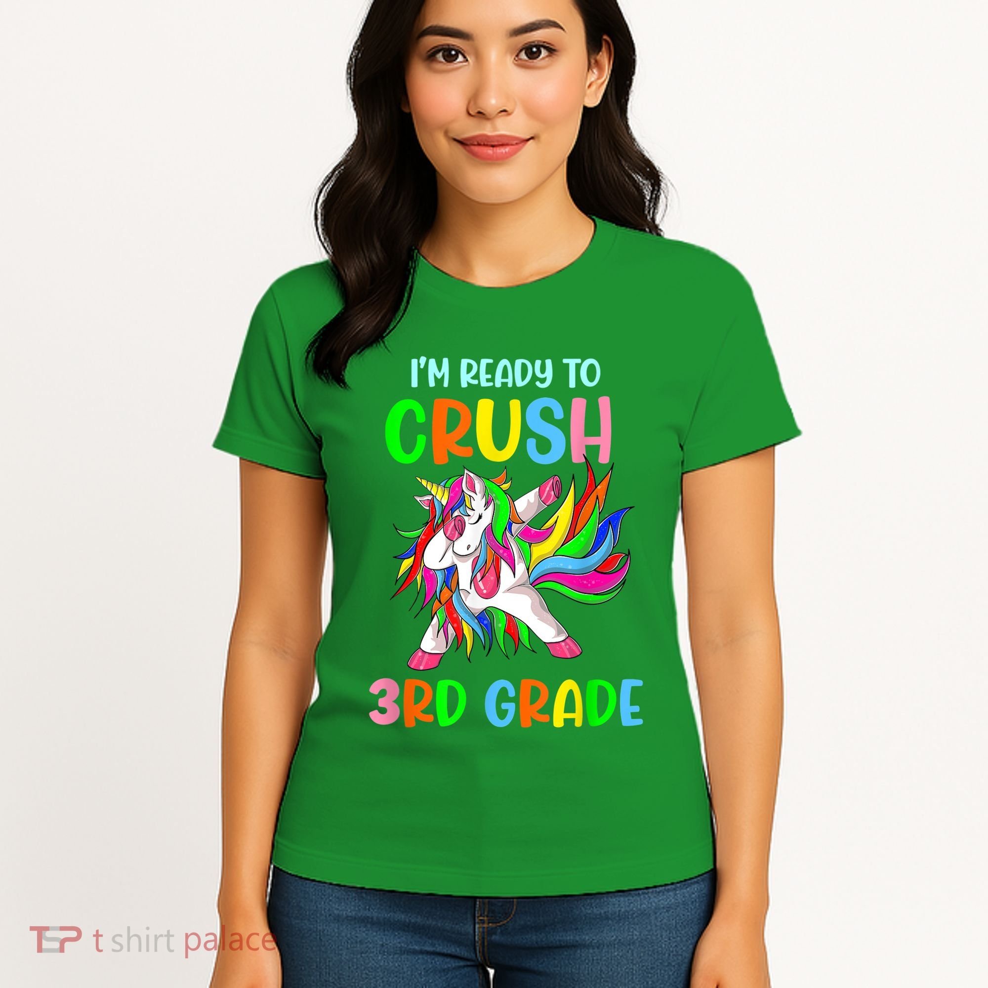 I Am Ready To Crush 3rd Grade Dabbing Unicorn Back To School Women's T-Shirt
