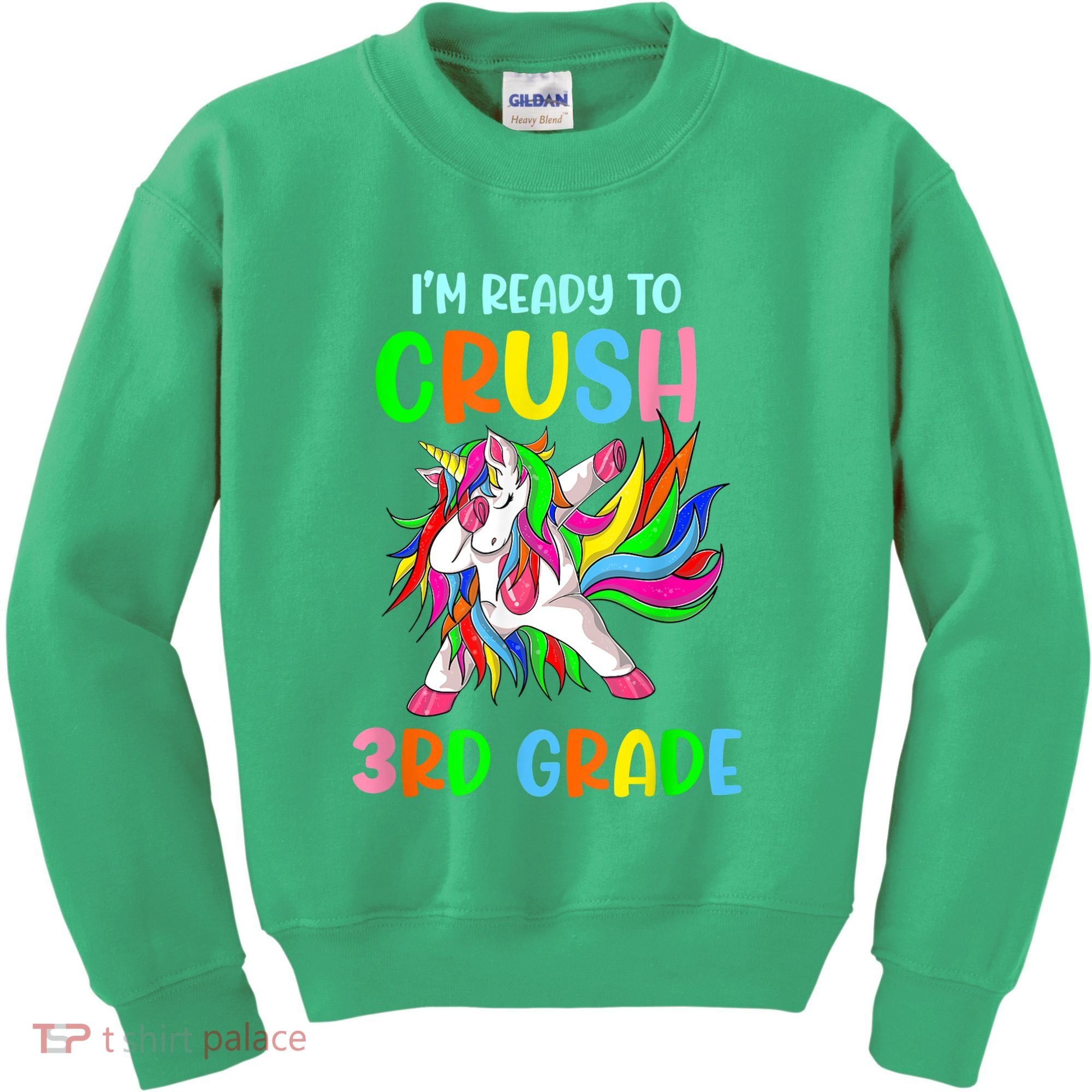 I Am Ready To Crush 3rd Grade Dabbing Unicorn Back To School Kids Sweatshirt
