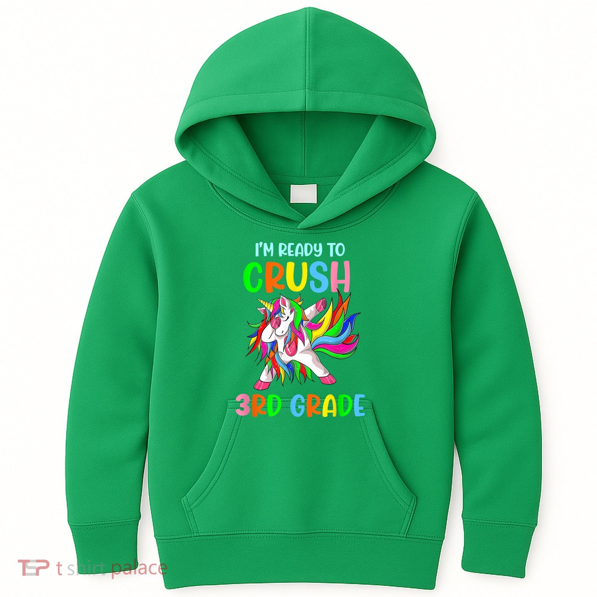 I Am Ready To Crush 3rd Grade Dabbing Unicorn Back To School Kids Hoodie