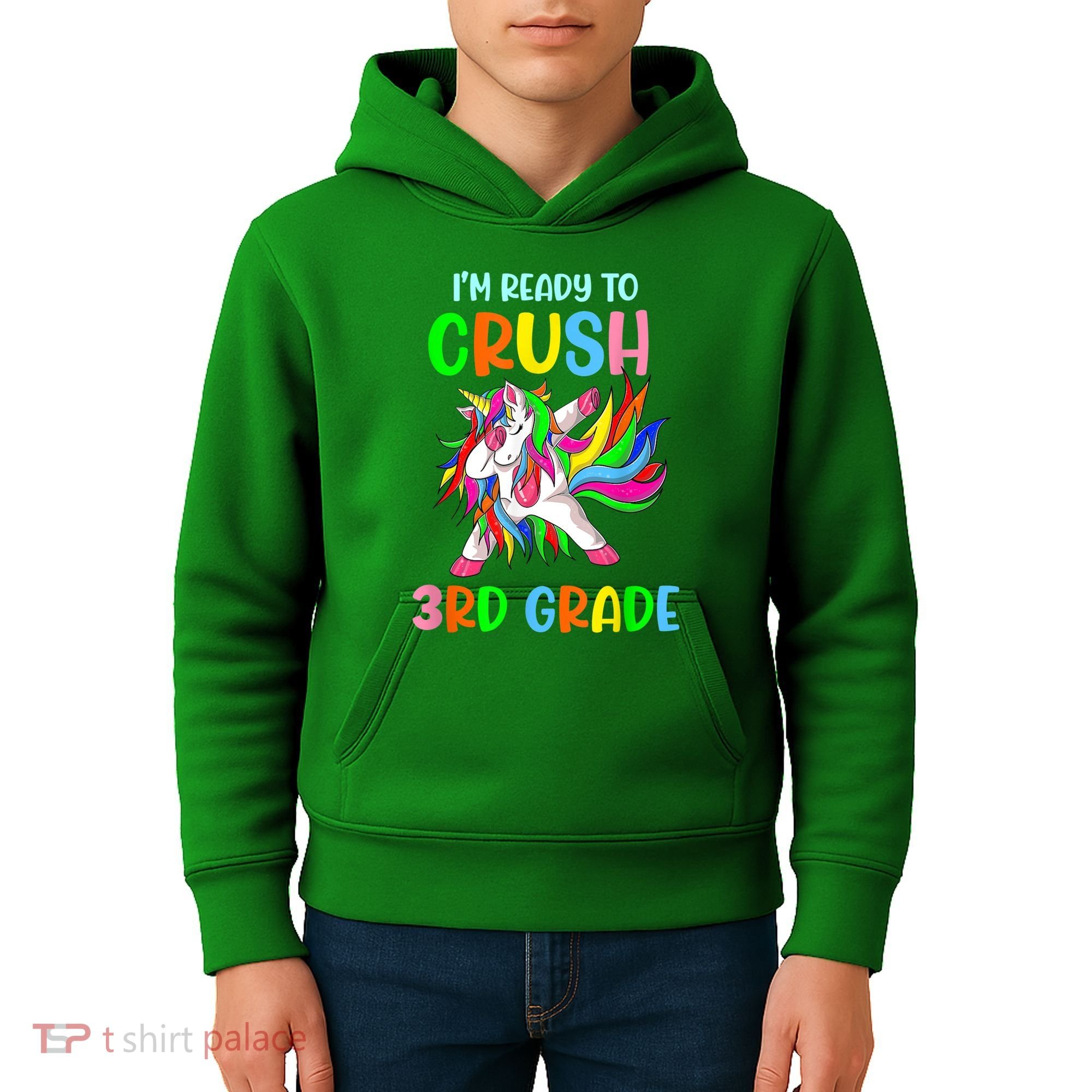 I Am Ready To Crush 3rd Grade Dabbing Unicorn Back To School Kids Hoodie