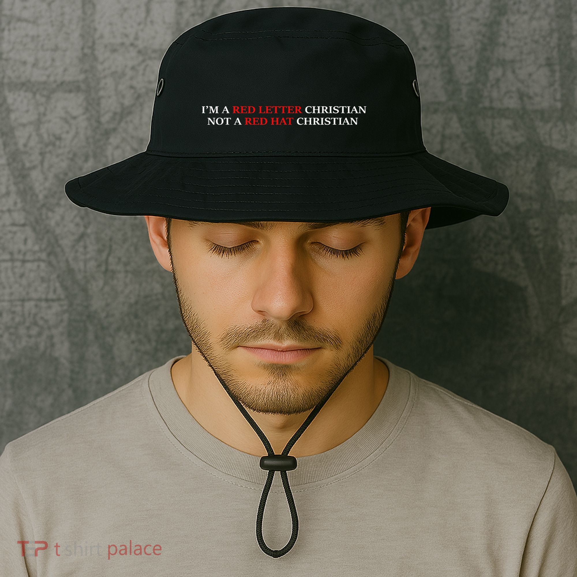 Im A Red Letter Christian Not A Red Hat Christian Bucket Hat