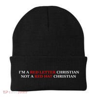Im A Red Letter Christian Not A Red Hat Christian Beanie thumb 0