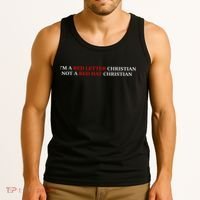 Im A Red Letter Christian Not A Red Hat Christian Tank Top thumb 3