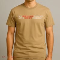 Im A Red Letter Christian Not A Red Hat Christian T-Shirt thumb 3