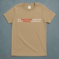 Im A Red Letter Christian Not A Red Hat Christian T-Shirt thumb 5