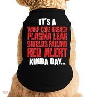 It's A Red Alert Kinda Day Scifi Fan Doggie Tank thumb 0