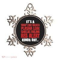 It's A Red Alert Kinda Day Scifi Fan Ornament thumb 0