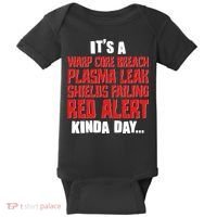 It's A Red Alert Kinda Day Scifi Fan Baby Bodysuit thumb 0