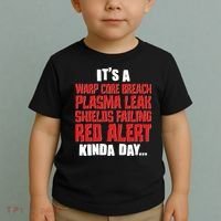 It's A Red Alert Kinda Day Scifi Fan Toddler T-Shirt thumb 2