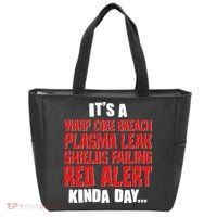 It's A Red Alert Kinda Day Scifi Fan Tote Bag thumb 0