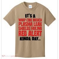 It's A Red Alert Kinda Day Scifi Fan Kids T-Shirt thumb 0