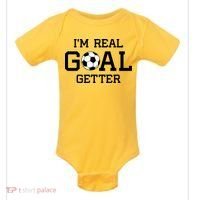 I'm A Real GOAL Getter Soccer Baby Bodysuit thumb 0