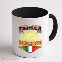 Italian Auto Race Italy Flag Formula Racing Car Blueprint Cute Gift Coffee Mug thumb 1