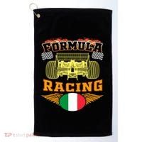 Italian Auto Race Italy Flag Formula Racing Car Blueprint Cute Gift Golf Towel thumb 0