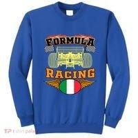 Italian Auto Race Italy Flag Formula Racing Car Blueprint Cute Gift Sweatshirt thumb 0