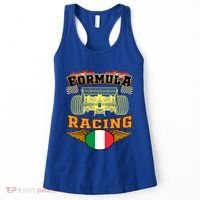 Italian Auto Race Italy Flag Formula Racing Car Blueprint Cute Gift Women's Tank Top thumb 0