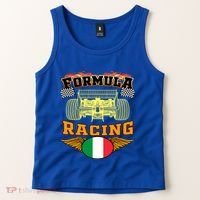 Italian Auto Race Italy Flag Formula Racing Car Blueprint Cute Gift Tank Top thumb 2
