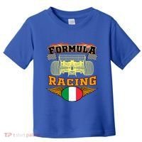 Italian Auto Race Italy Flag Formula Racing Car Blueprint Cute Gift Toddler T-Shirt thumb 0