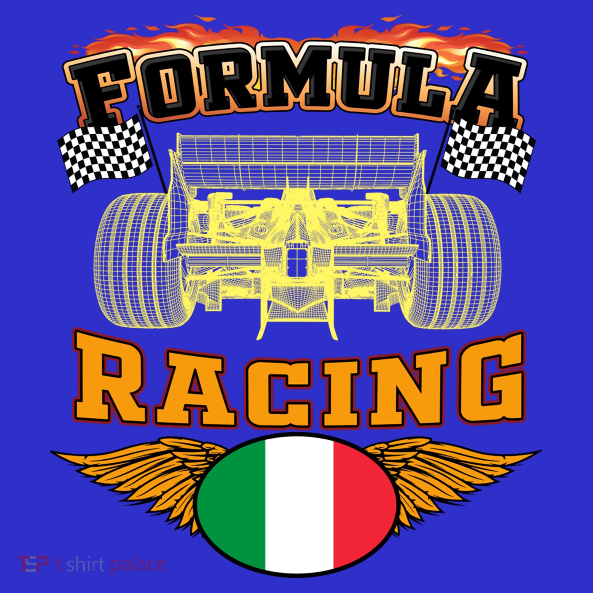 Italian Auto Race Italy Flag Formula Racing Car Blueprint Cute Gift Women's Long Sleeve Shirt