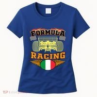 Italian Auto Race Italy Flag Formula Racing Car Blueprint Cute Gift Women's T-Shirt thumb 0