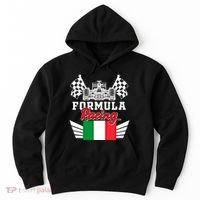 Italian Auto Race Italy Flag Formula Racing Car Blueprint Meaningful Gift Hoodie thumb 0