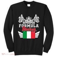 Italian Auto Race Italy Flag Formula Racing Car Blueprint Meaningful Gift Sweatshirt thumb 0