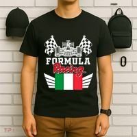 Italian Auto Race Italy Flag Formula Racing Car Blueprint Meaningful Gift T-Shirt thumb 6